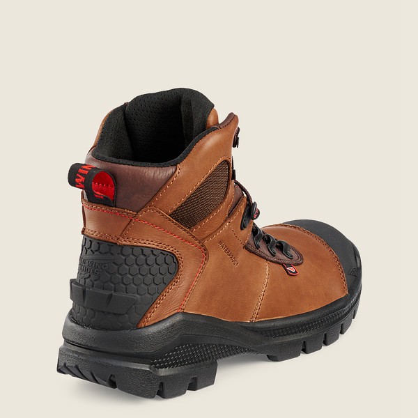 Mens Red Wing Crv™ - 6-inch Waterproof Toe - Safety Boots Brown/Black - PJW216854